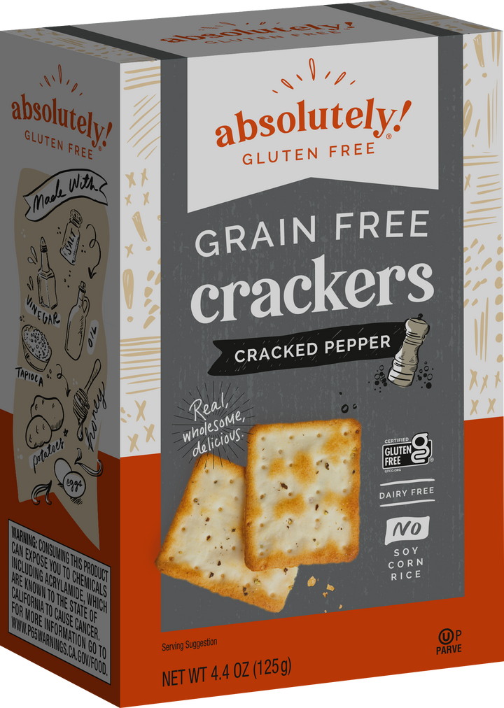 Craquelins Absolutely Gluten Free, poivre concassé, 4,4 oz
