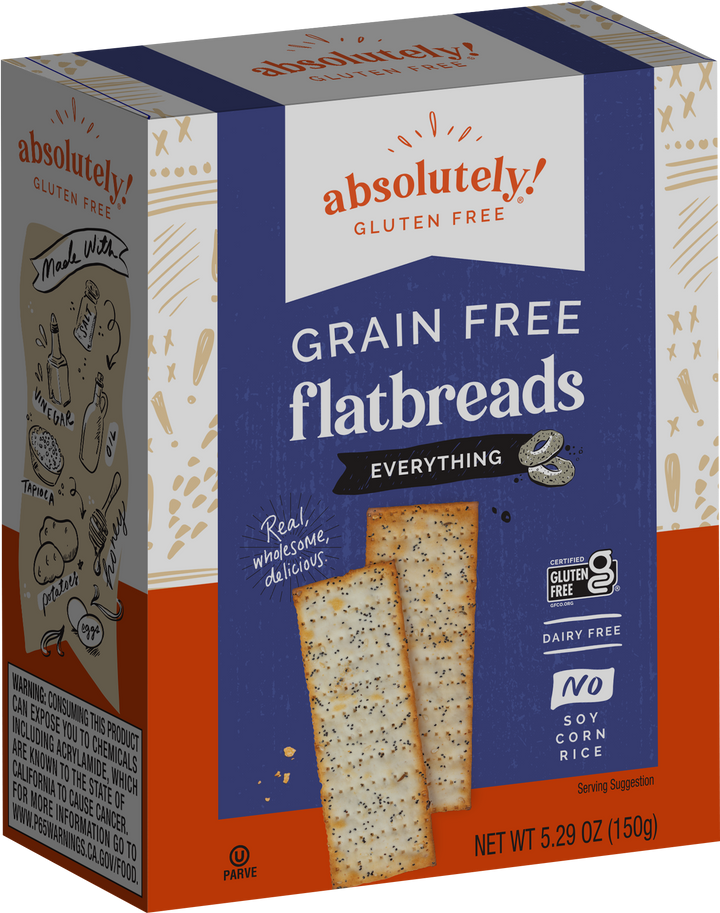 Absolutely Gluten Free Flatbreads, Everything, 5.29 oz