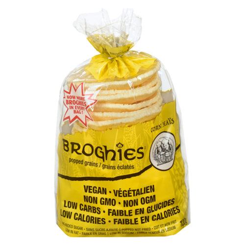 Broghies Corn 14.2 oz - Vegan, Low-Calorie, Low-Carb, Keto-Friendly Crunchy Bread Substitute