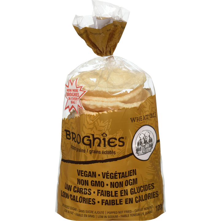 Broghies Wheat 14.2 oz - Vegan, Low-Calorie, Low-Carb, Keto-Friendly Crunchy Bread Substitute