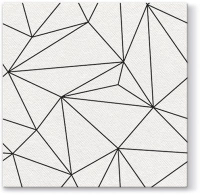 Decor 20 Geometric Lines Disposable Napkins - 13x13 Inch, Pack of 20