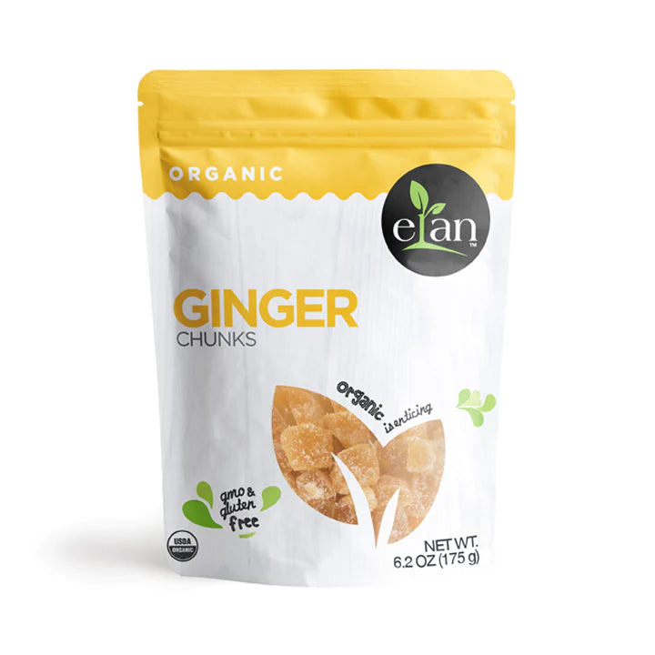 Morceaux de gingembre biologique Elan - Sans gluten - Sans OGM