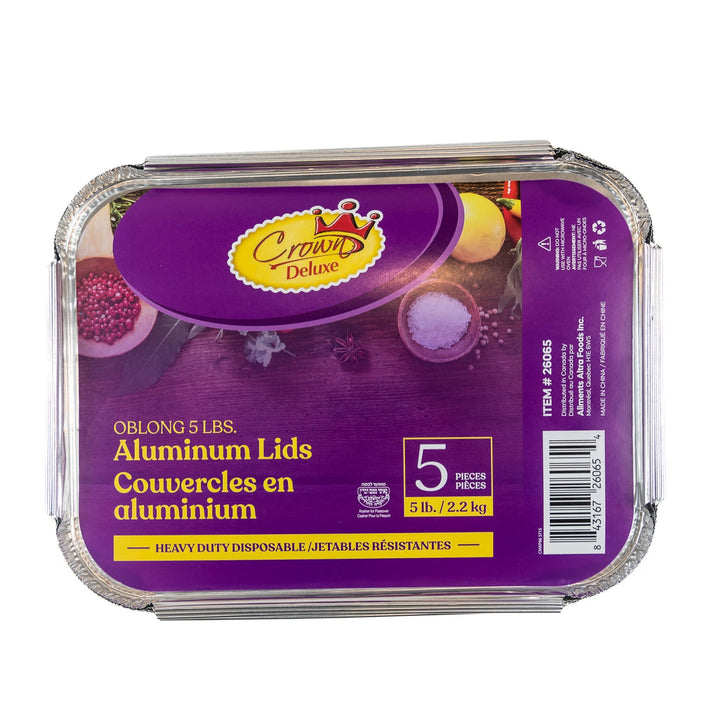 Crown Aluminum Oblong Lids 5 lb 5-Pack: Preserve and Secure Your Culinary Delights