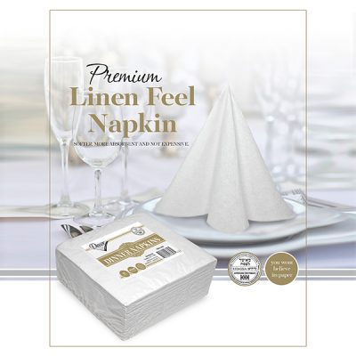 Decor Premium Linen Feel Dinner Napkins - 50 pk; 15x15 inch