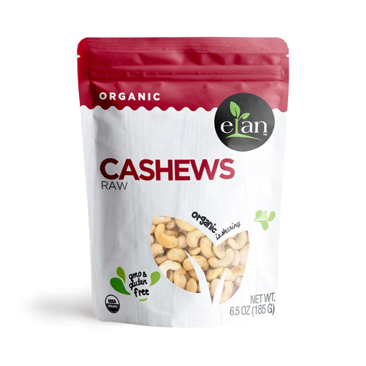 Elan, Noix de cajou crues biologiques - Sans gluten - Sans OGM