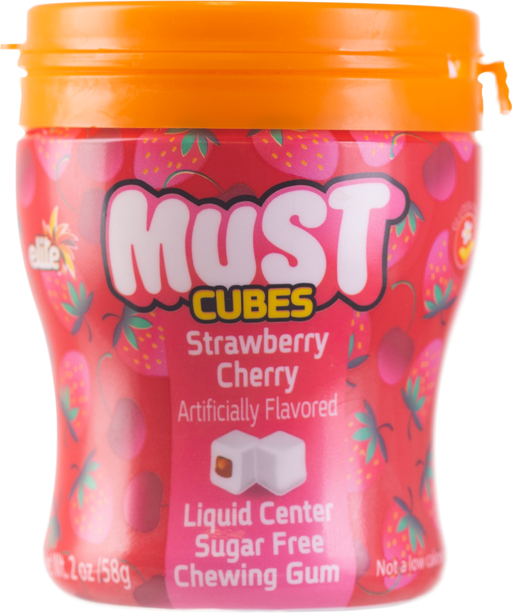 Elite Must Strawberry & Cherry Cube Gum - Sugar Free
