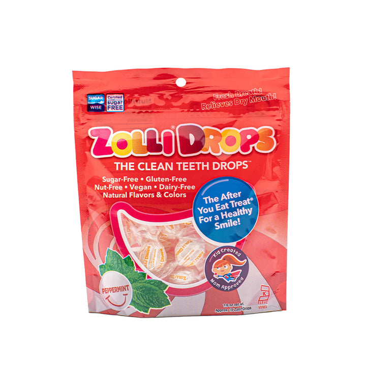 Zolli Drops Peppermint Flavor - Refreshing Delight (3 oz) | Sugar-Free, Gluten-Free, Nut-Free, Vegan, Keto-Friendly, Dairy-Free, Natural Flavors & Colors