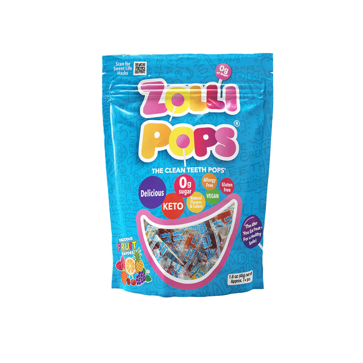 Zollipops Original Fruit Assorted - Petite Bliss (1.6 oz) | Allergy-Friendly, Sugar-Free, Diabetic-Friendly, Keto, Gluten-Free, Vegan, Kosher, No Artificial Colors, Non-GMO