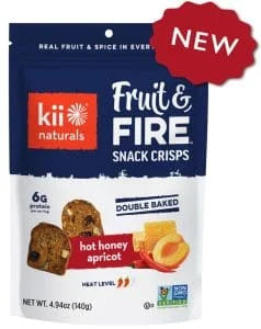 Kii Naturals Fruit & Fire Hot Honey & Apricot Snack Crisps 140 g - Non GMO - 0 Trans fat