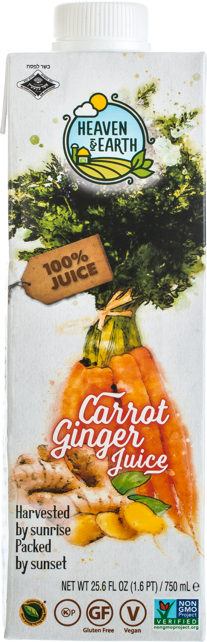 Heaven & Earth Carrot Ginger Juice, 25.6 fl oz