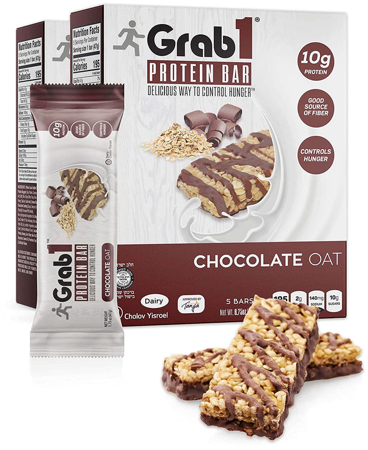 Grab1, barre protéinée, avoine au chocolat, 5 barres