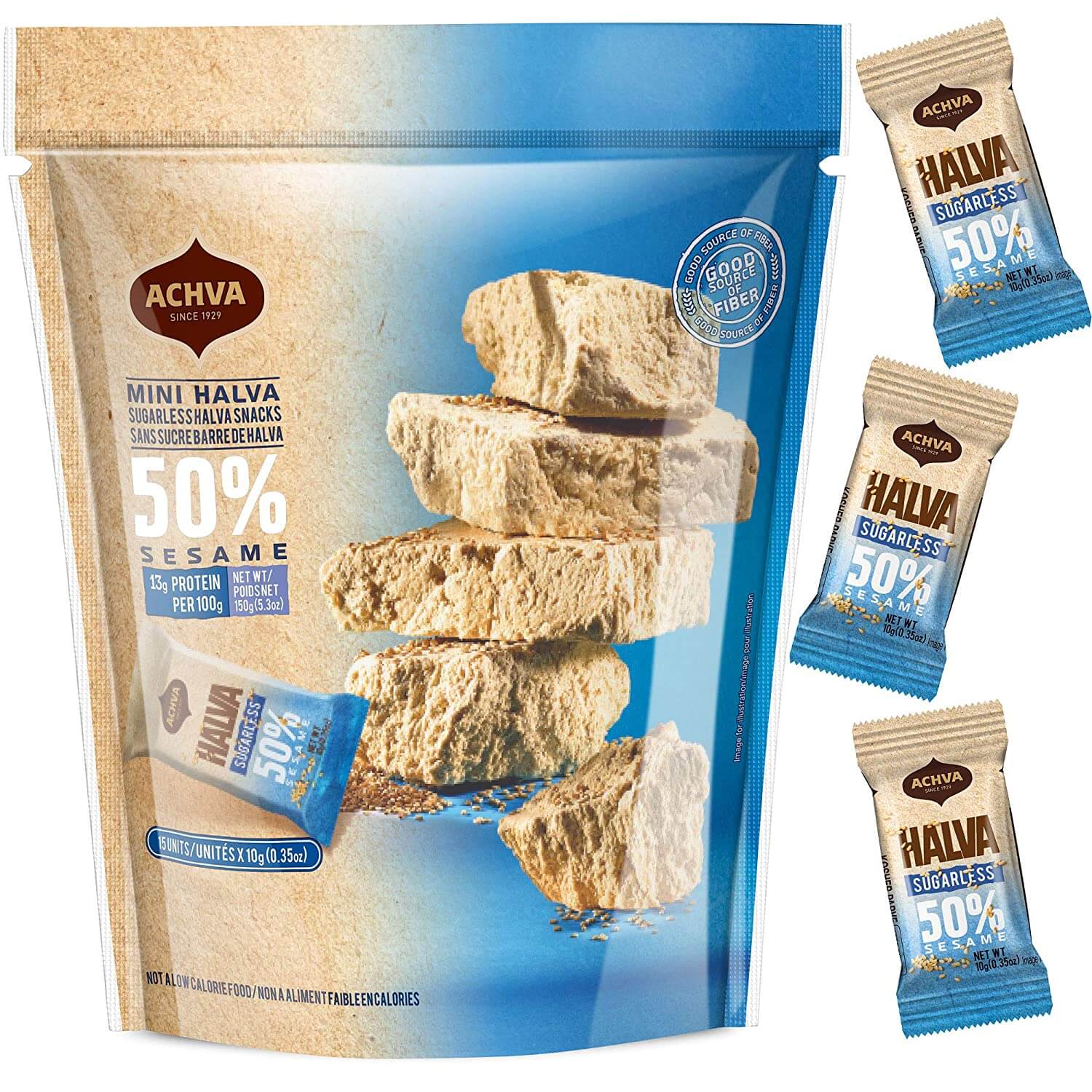 Buy Online Achva, Halva Snacks Mini 15 ct, Sugarless The Natural Food