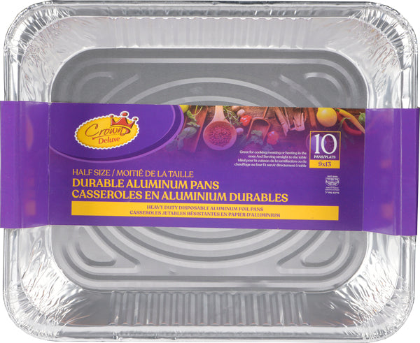 10 Disposable Aluminum Pans Half Size