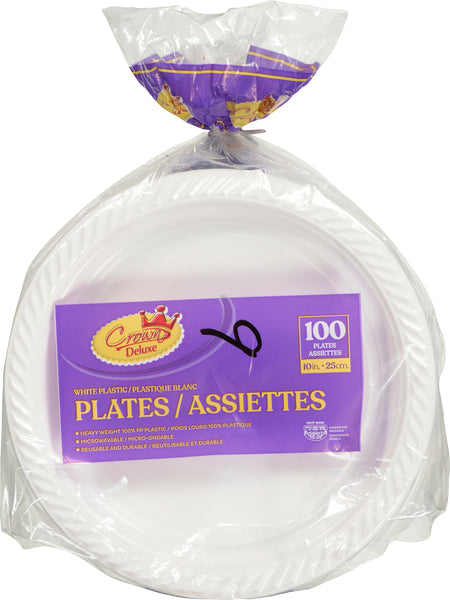 100 plastic plates