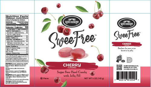 Klein's Natural Sweefree Hard Candy Cherry 5 oz - Sugar-Free Bliss with Fruity Delight