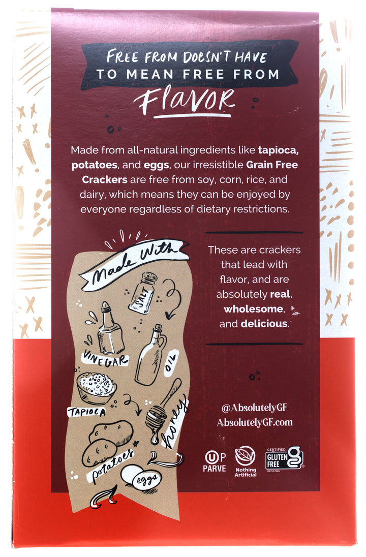Absolutely Gluten Free Crackers, Original, 4.4 oz