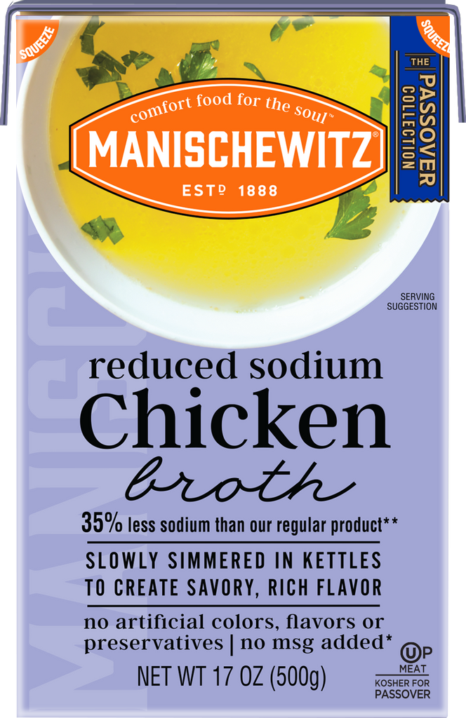 Manischewitz Aseptic Reduced Sodium Chicken Broth 17 oz - Savory Simplicity