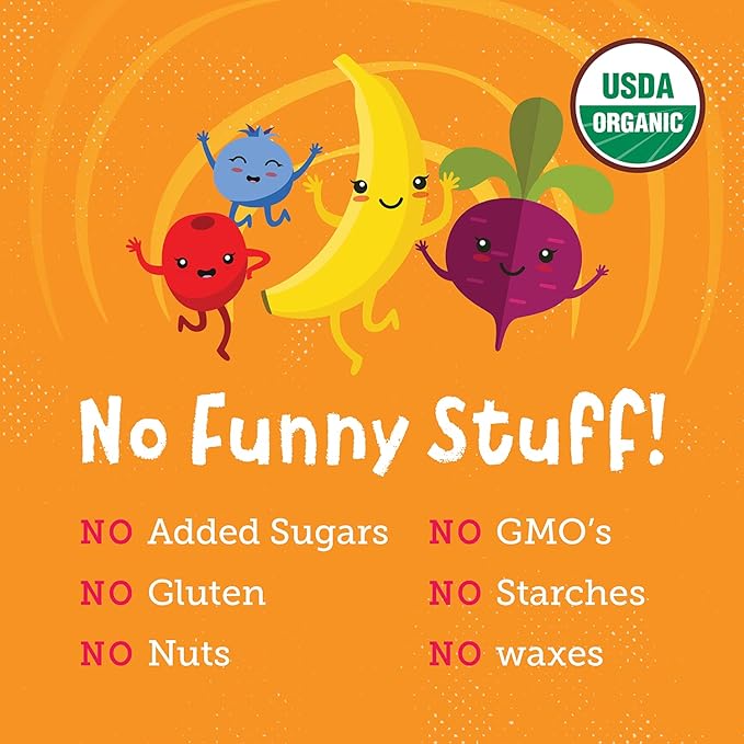 You Love Fruit Banana Berry Beet Leather 1 oz - Antioxidant-Rich Organic Snacking