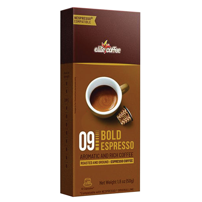 Elite Bold Espresso Coffee Capsules - Box of 10