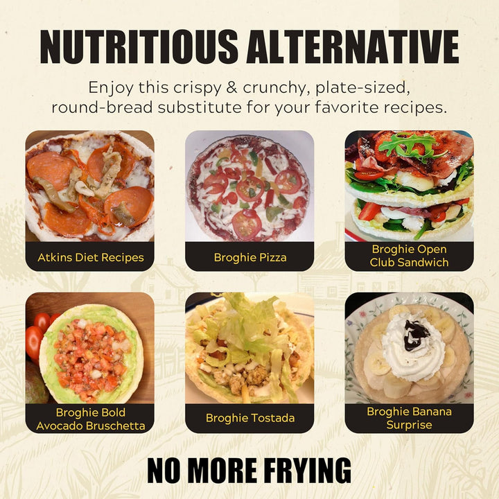 Broghies Wheat 14.2 oz - Vegan, Low-Calorie, Low-Carb, Keto-Friendly Crunchy Bread Substitute