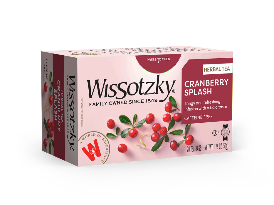 Wissotzky, tisane, saveur canneberge 20pk