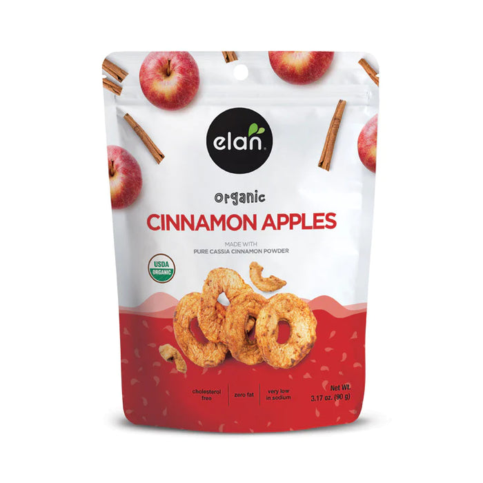 Pommes à la cannelle séchées biologiques Elan - Sans gluten - Sans OGM
