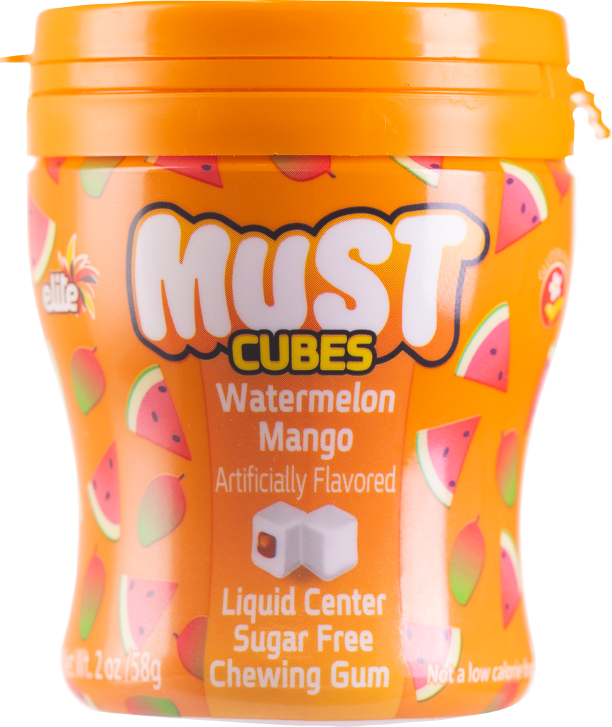 Elite Must Watermelon & Mango Cube Gum - Sugar Free