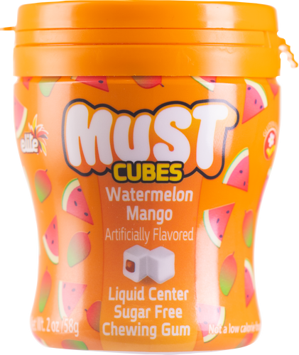Elite Must Watermelon & Mango Cube Gum - Sugar Free