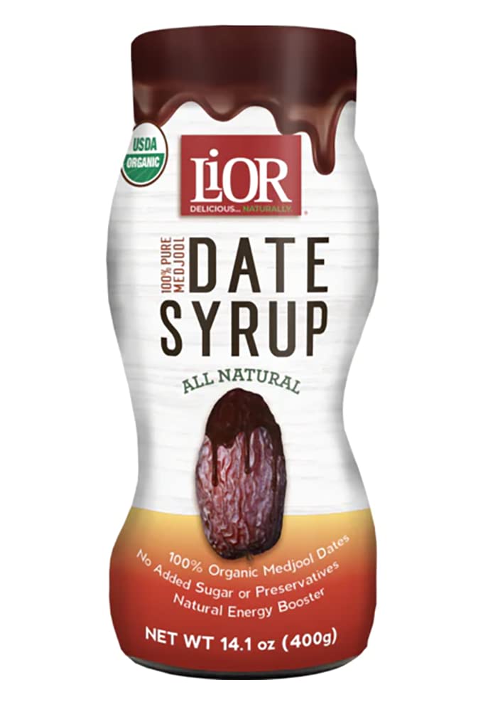 LiOR Organic Date Syrup 14.1 oz - 100% Pure Date Juice, No Added Sugar or Preservatives, Vegan