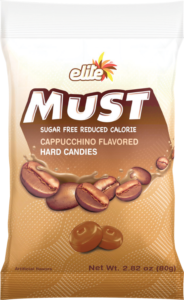 Elite Must Cappuccino Candy - 80g | Sugar-Free Sip of Delight