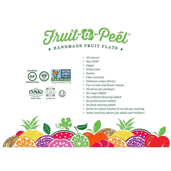 Fruit a Peel Sour Blue Raspberry Fruit Flats 28g Pouch - Handmade All-Natural Fiber Enriched Snack