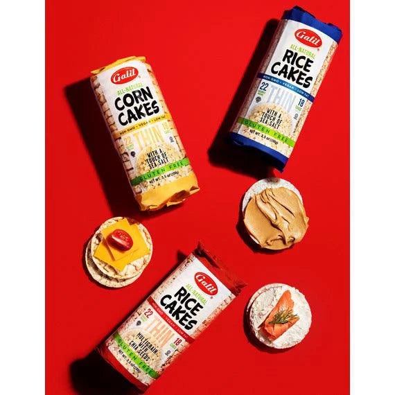 Galil Thin Salted Rice Cakes - Faible en gras - Sans OGM - Végétalien - Sans gluten