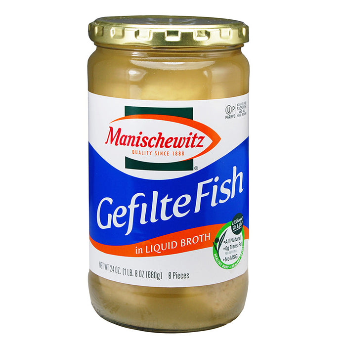 Manischewitz Gefilte Fish in Liquid Broth 680 g - Culinary Excellence