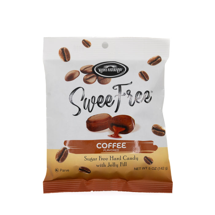 Klein's Natural Sweefree Hard Candy Coffee 5 oz - Sugar-Free Delight with Jelly Filling