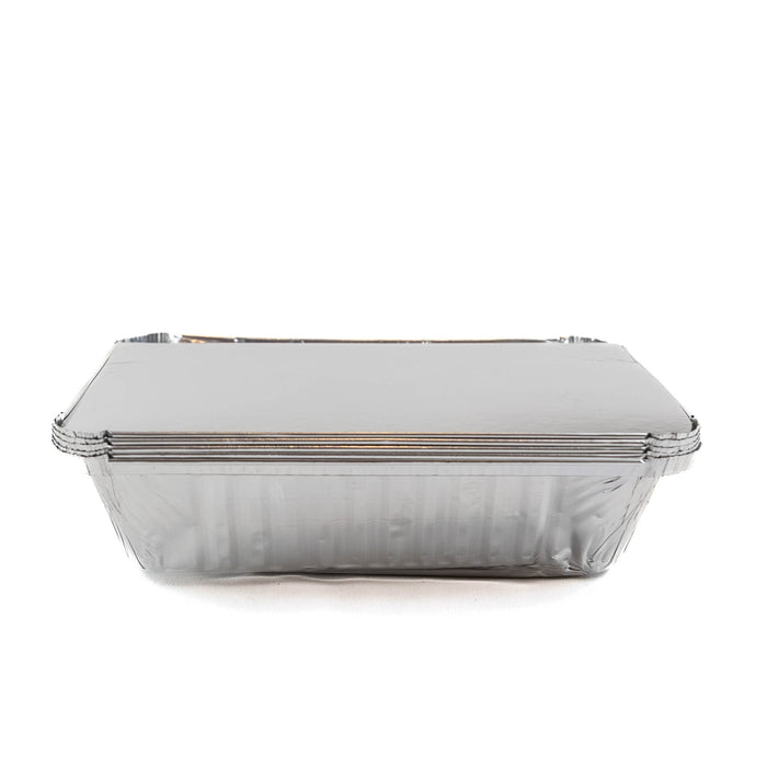 Crown Aluminum Oblong Pans with Lids 2 1/4 lb 5-Pack: Prepare and Preserve Your Culinary Creations