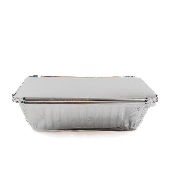 Crown Aluminum Oblong Pans with Lids 2 1/4 lb 5-Pack: Prepare and Preserve Your Culinary Creations