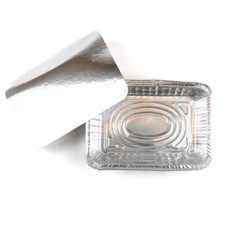 Crown Aluminum Oblong Pans with Lids 2 1/4 lb 5-Pack: Prepare and Preserve Your Culinary Creations