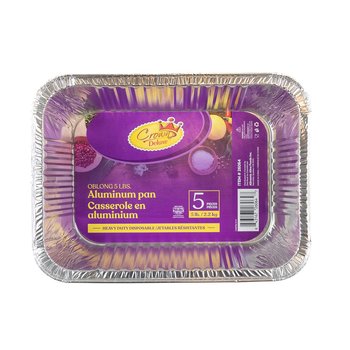 Crown Aluminum Oblong Pan 5 lbs 5-Pack: Versatile Cooking and Serving Solutions