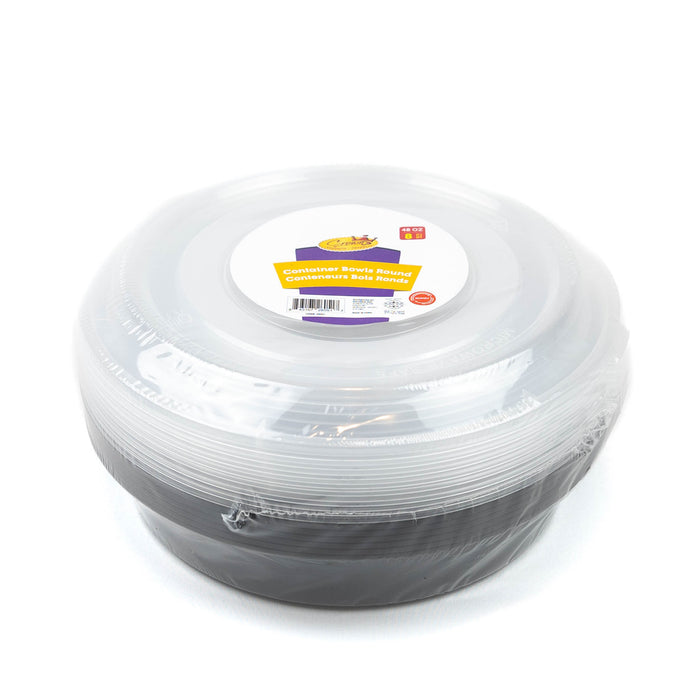 Crown Round Containers 48 oz 8-Pack: Spacious and Secure Food Storage Solutions