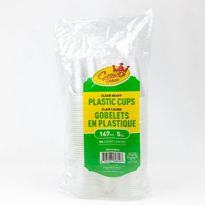 Crown Plastic Cups 5 oz 100-Pack: Convenient and Versatile Drinkware