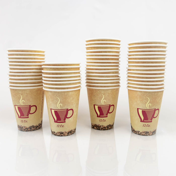 Crown Paper Hot Cups 12 oz 50-Pack: Enjoy Your Hot Beverages with Ease