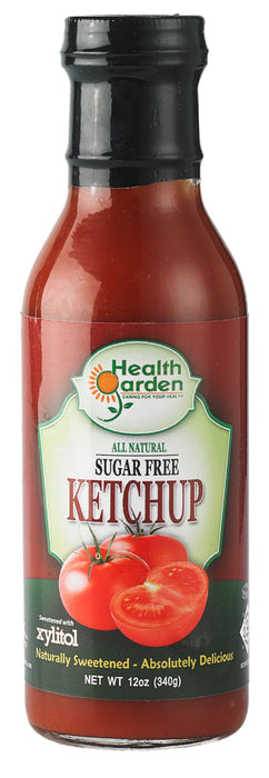 Health Garden Xylitol Ketchup 354 ml - Sugar-Free, Gluten-Free, and Light in Sodium