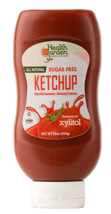 Health Garden Xylitol Large Ketchup 475 ml - Sugar-Free, Gluten-Free, and Light in Sodium