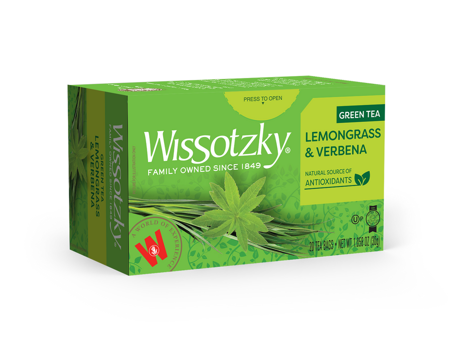 Wissotzky, thé vert, gingembre et citronnelle 20pk