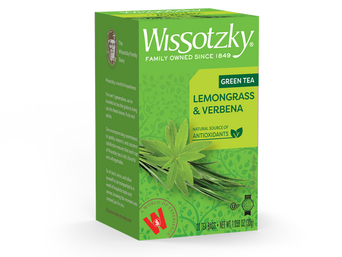 Wissotzky, Green Tea, Verbena & Lemongrass Flavored 20pk