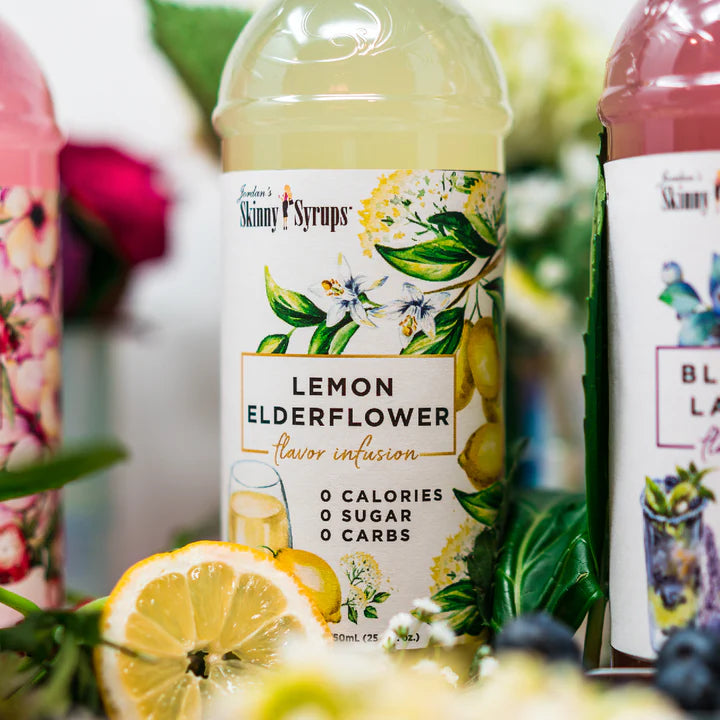 Skinny Mixes Sugar Free Lemon Elderflower Syrup - 750ml: Zesty Delight, Guilt-Free Refreshment