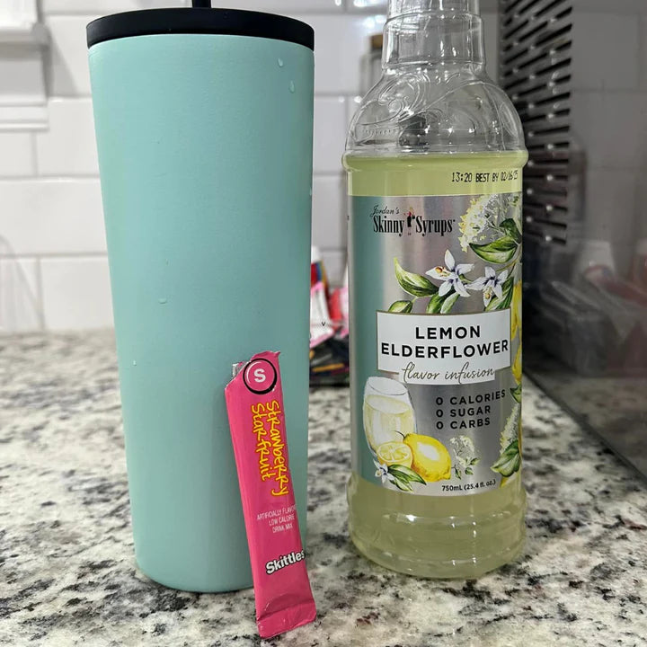 Skinny Mixes Sugar Free Lemon Elderflower Syrup - 750ml: Zesty Delight, Guilt-Free Refreshment