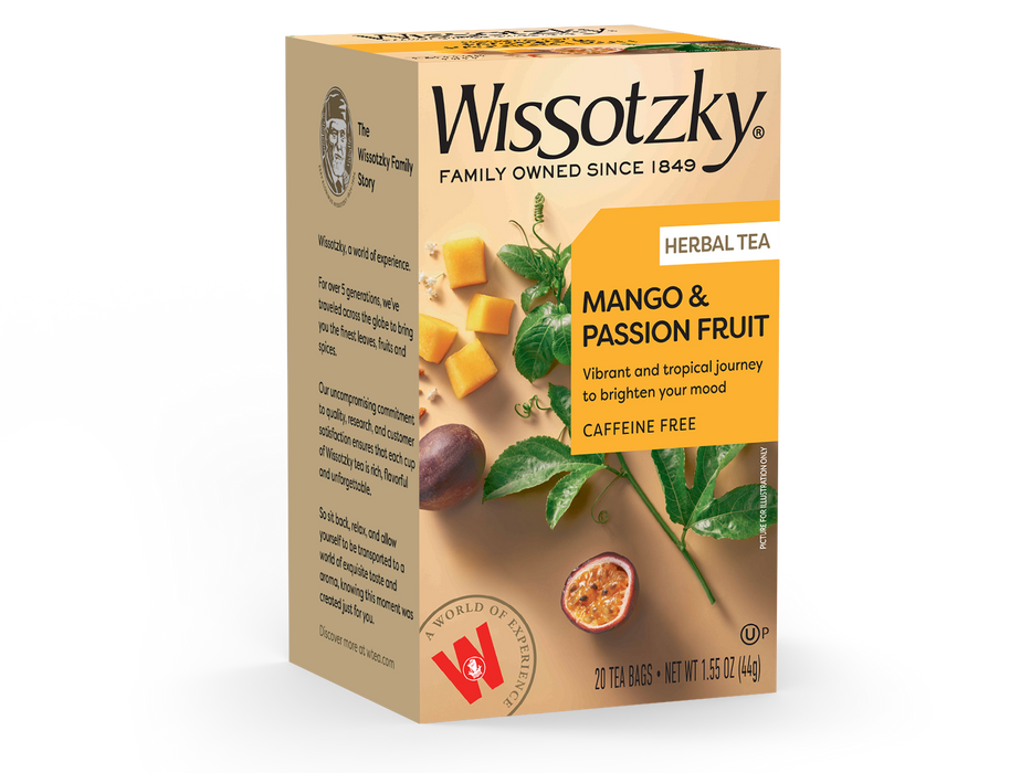 Wissotzky, Herbal Tea, Mango & Passion Fruit Flavored 20pk