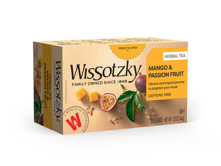 Wissotzky, Herbal Tea, Mango & Passion Fruit Flavored 20pk