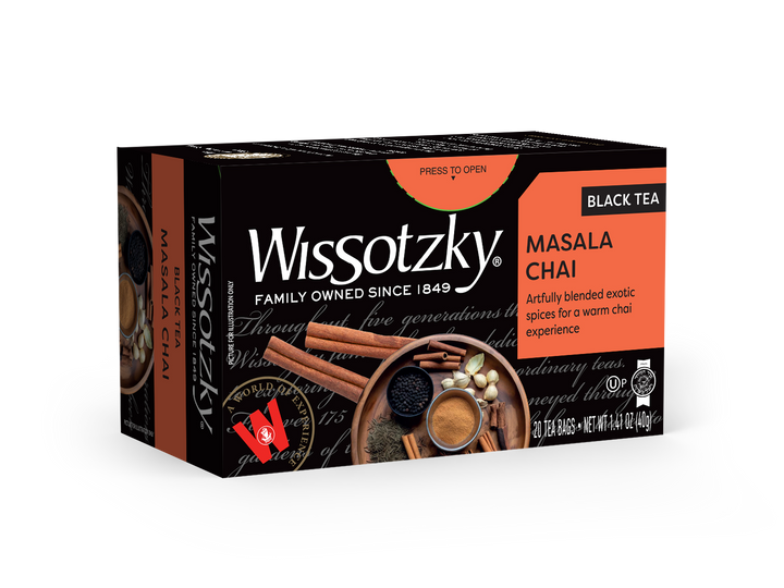 Wissotzky, Black Tea, Masala Chai Flavored 20pk